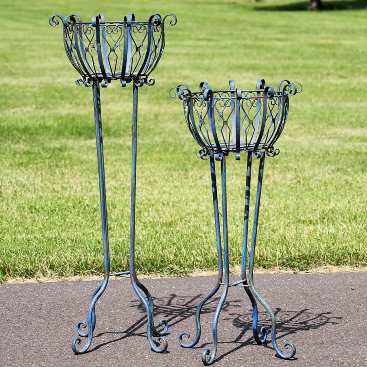Rosalind Wheeler Custis Metal Weather Resistant Plant Stand & Reviews